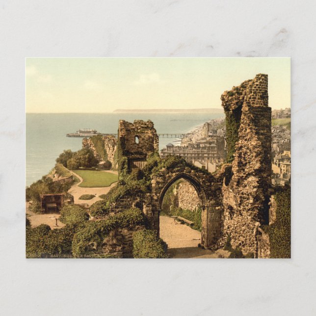 Hastings Castle, Hastings, Sussex, England Vykort (Framsida)