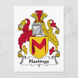 Hastings familjvapensköld vykort