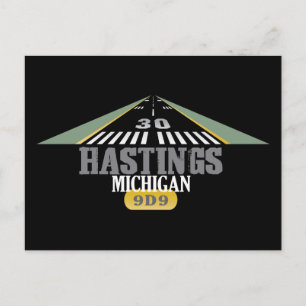 Hastings MI - Flygbana Vykort