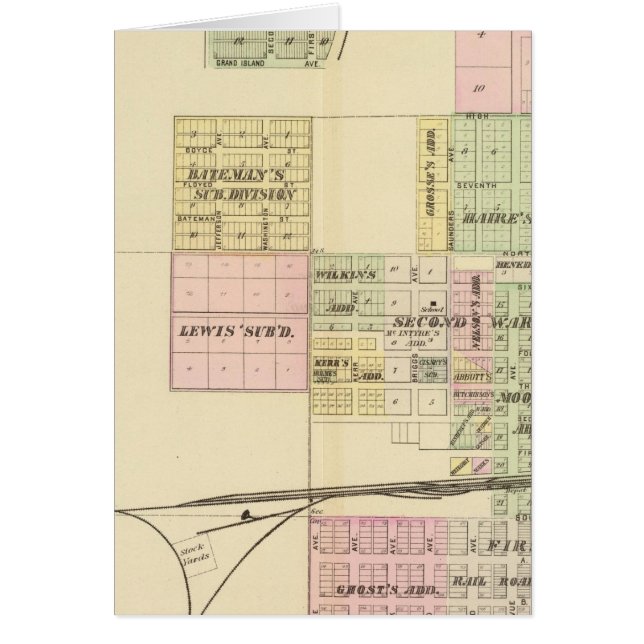 Hastings Nebraska Hälsningskort (Framsidan)