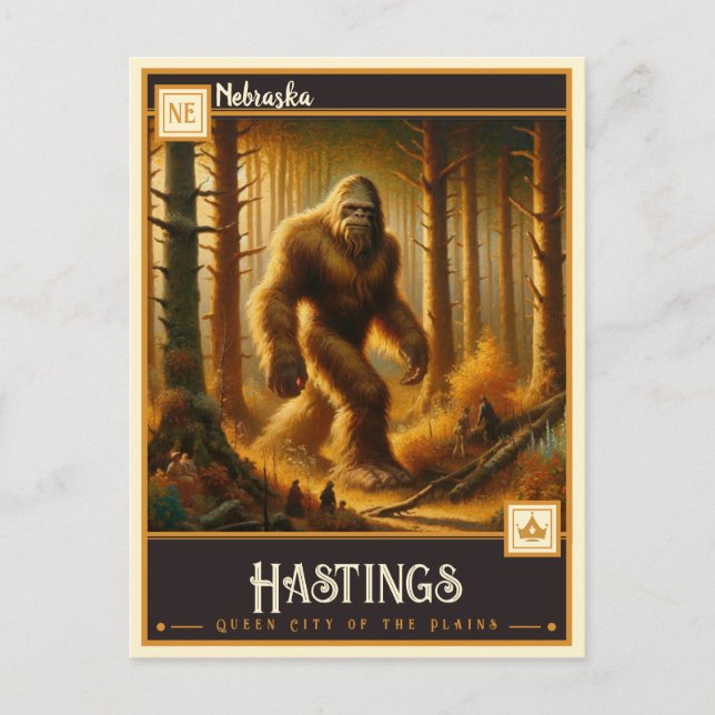 Hastings, Nebraska | VINTAGE Vykort (Framsida)