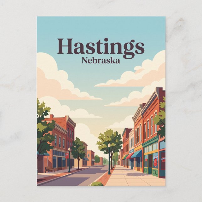 Hastings, Nebraska Vykort (Framsida)