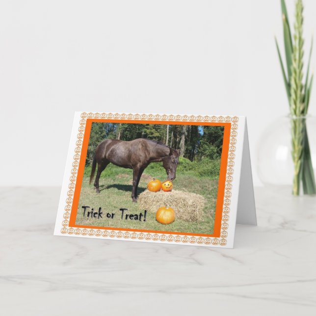 Hästintresserade Halloween Kort (Framsida)