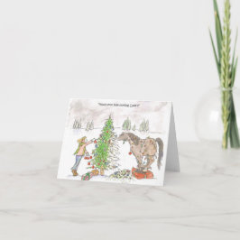 Hästjulkort Helgkort