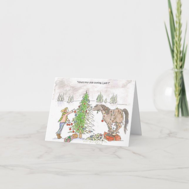 Hästjulkort Helgkort (Framsida)