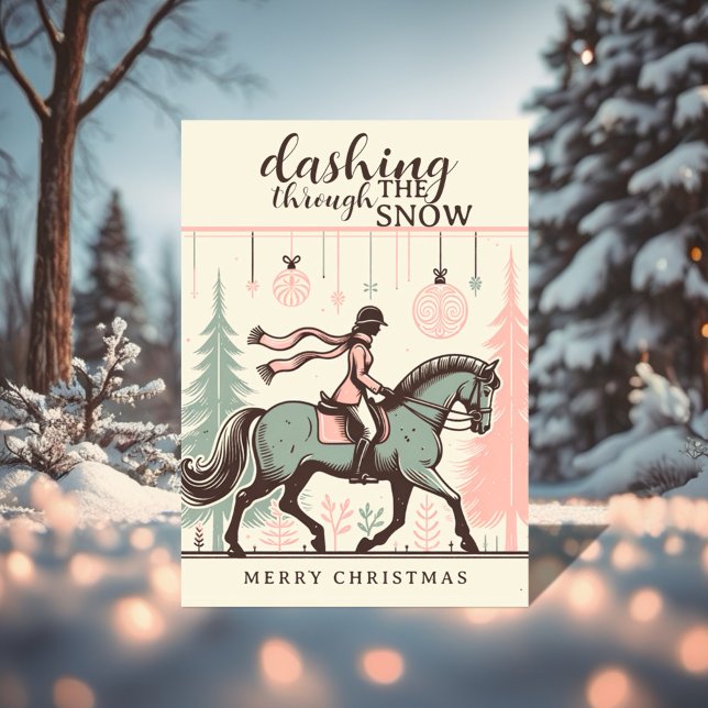 Hästjulkort Inbjudningar (Instant Download!)