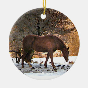 Hästjulprydnad Julgransprydnad Keramik