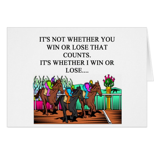 hästkapplöpning derby hälsningskort (Framsidan Horizontal)