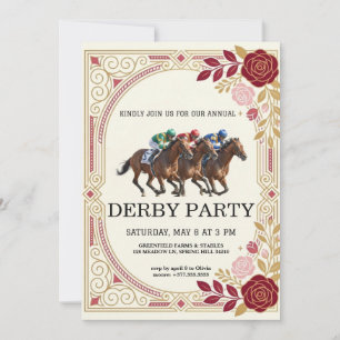 Hästkapplöpning Derbyfest Vintage Inbjudan 2026