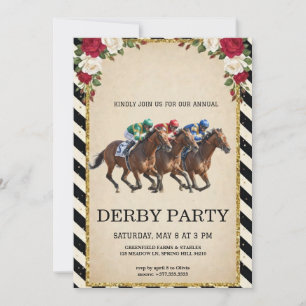 Hästkapplöpning Derbyfest Vintage Inbjudan 2026