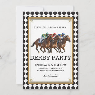 Hästkapplöpning Derbyfest Vintage Inbjudan 2026