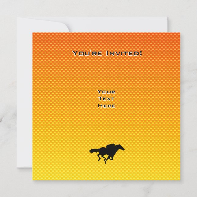 Hästkapplöpning Inbjudningar (Framsida)