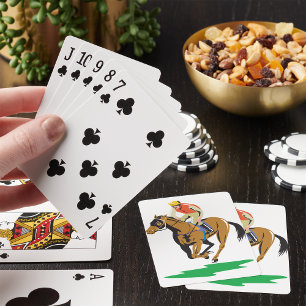 Hästkapplöpning Jockey Galopperande Casinokort