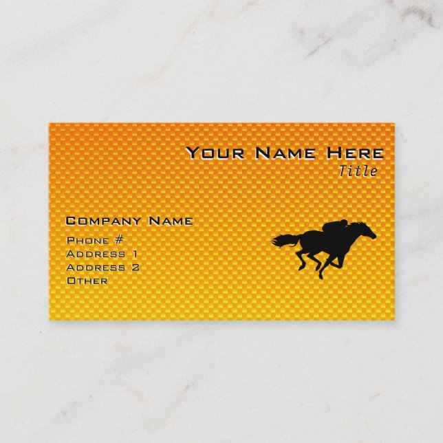 Hästkapplöpning Visitkort (Framsida)
