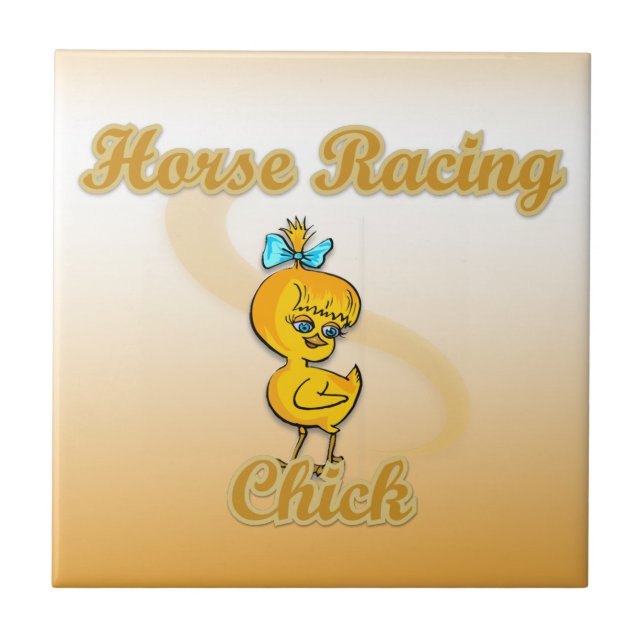 Hästkapplöpningchick Kakelplatta (Framsidan)