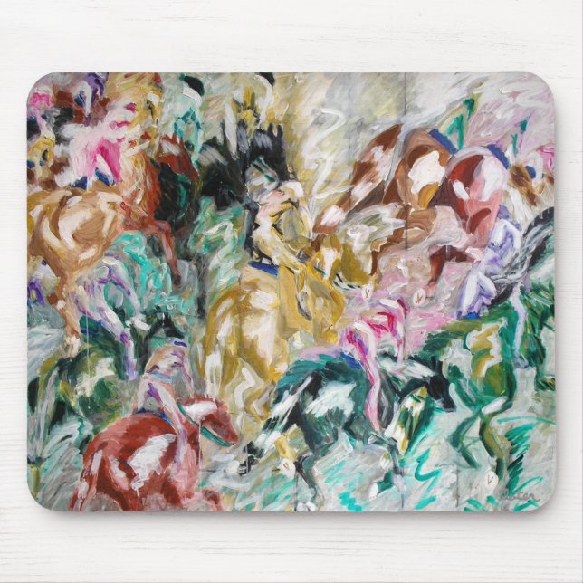 Hästkapplöpningen Mousepad Musmatta (Framsidan)