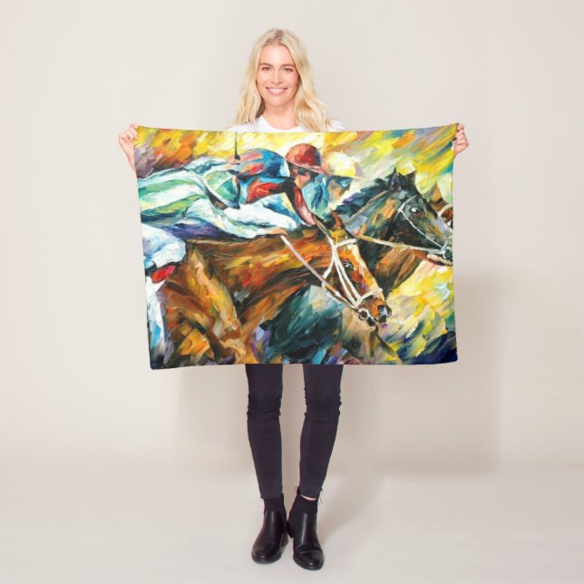 Hästkapplöpningfilt Fleecefilt (På plats)