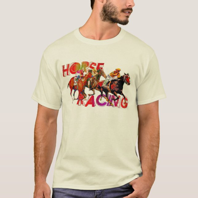 Hästkapplöpninghandling T-shirt (Framsida)