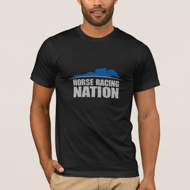 Hästkapplöpningnationmanar utslagsplats t-shirt (Framsida)