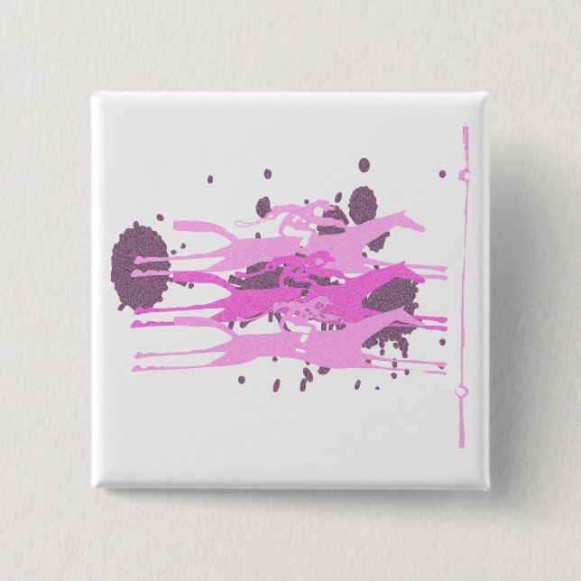 Hästkapplöpningparty favors knapp (Framsida)