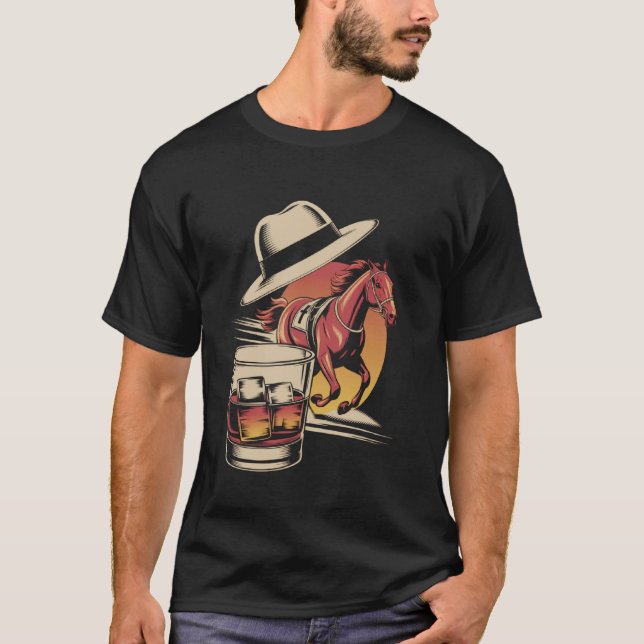Hästkapplöpningsdag Älskare T Shirt (Framsida)