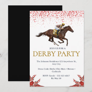 Hästkapplöpningsderbypartaj invitation 2026 inbjudningar
