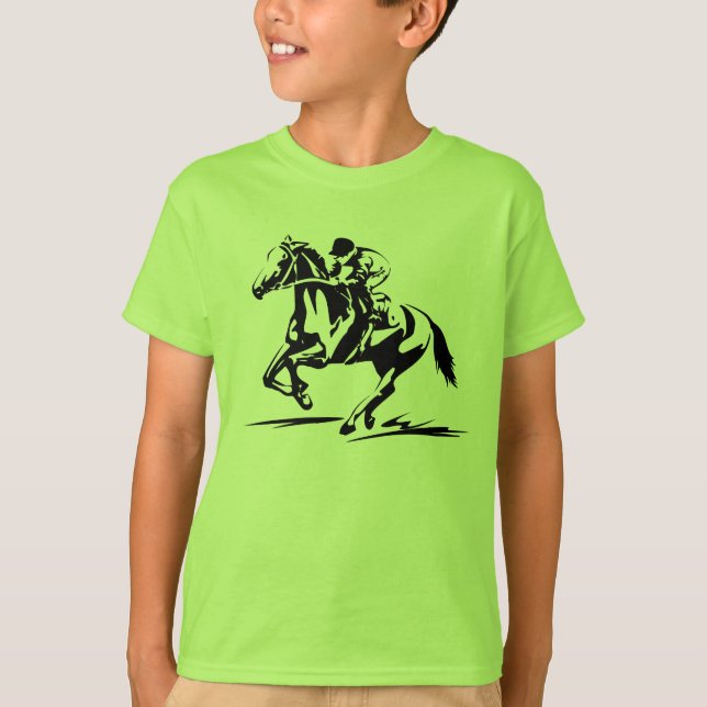 HästkapplöpningT-tröja Tee Shirt (Framsida)
