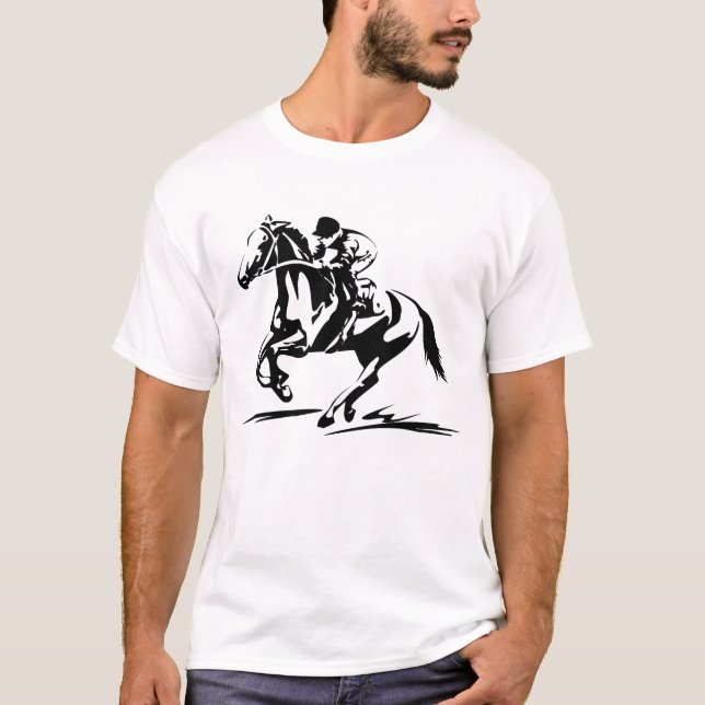 HästkapplöpningT-tröja Tee Shirt (Framsida)