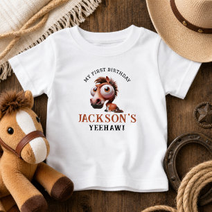 Hästkarikatyrer 1-års födelsedagsfest t shirt