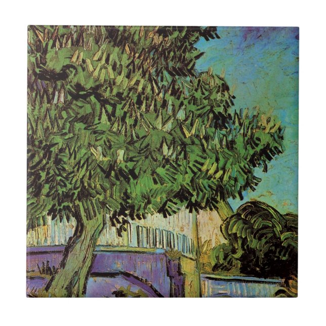 Hästkastanj i blomning av Vincent van Gogh Kakelplatta (Framsidan)