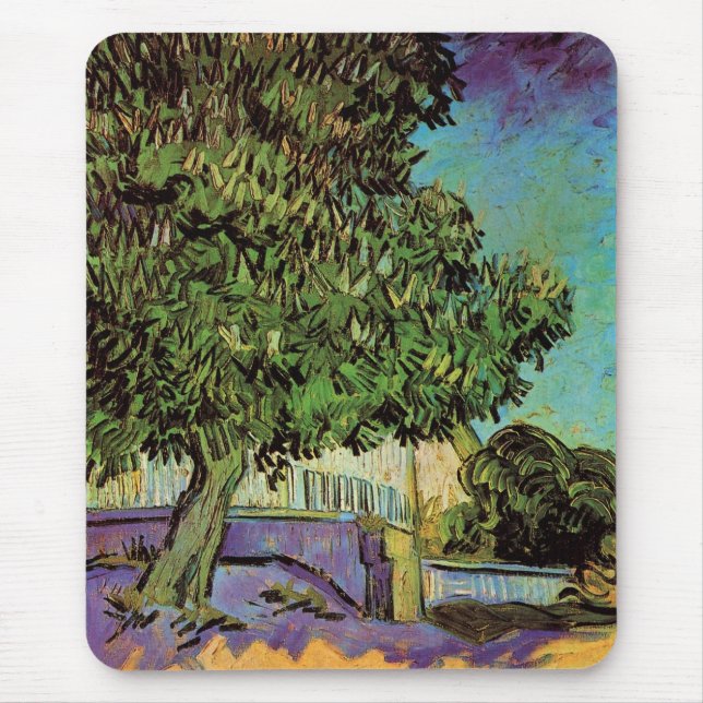 Hästkastanj i blomning av Vincent van Gogh Musmatta (Framsidan)