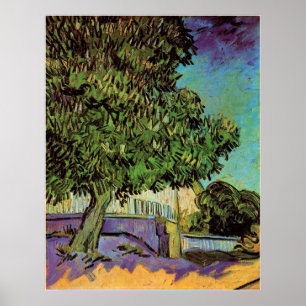 Hästkastanj i blomning av Vincent van Gogh Poster