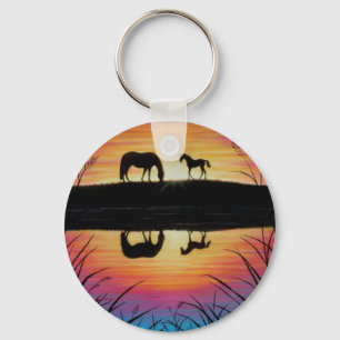 hästkeychain - reflexion nyckelring