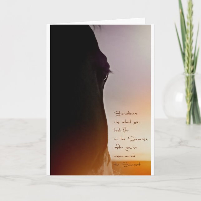 Hästkonst och inspirera citationstecken kort (Framsida)