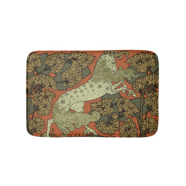 Hästkonsthantverk Art nouveau Badrumsmatta (Framsidan)