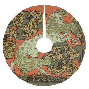 Hästkonsthantverk Art nouveau Julgransmatta Borstad Polyester