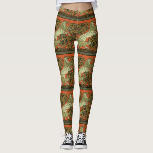 Hästkonsthantverk Art nouveau Leggings
