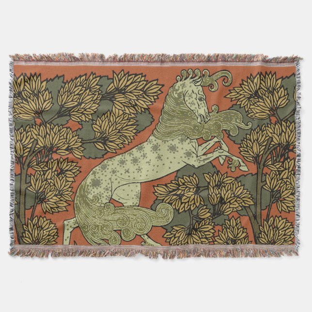 Hästkonsthantverk Art nouveau Mysfilt (Framsidan)