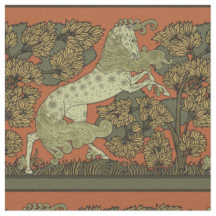 Hästkonsthantverk Art nouveau Tyg
