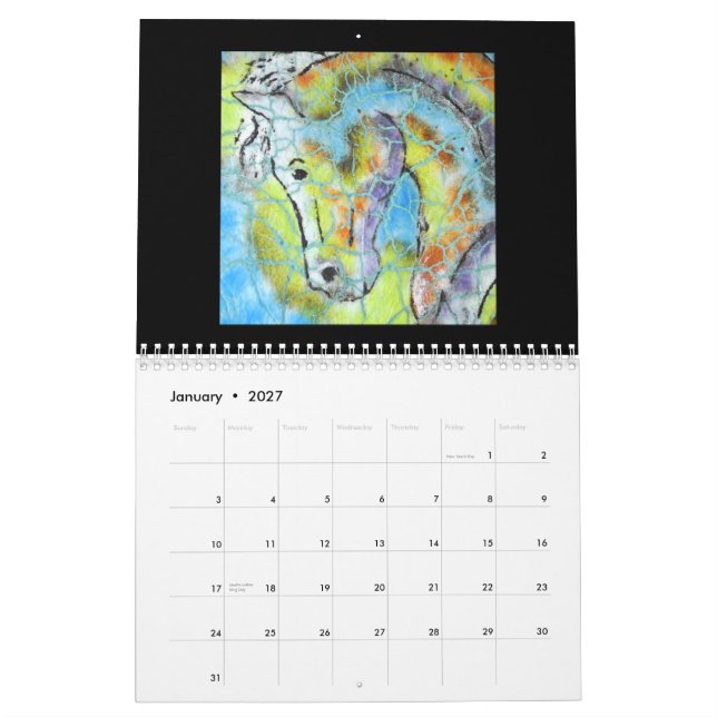 Hästkonstkalender Kalender (Jan 2027)