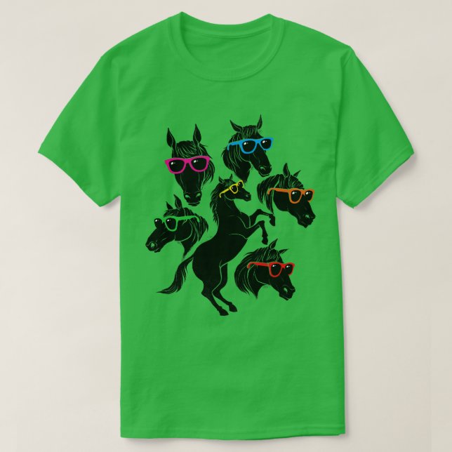 Hästkonturer T Shirt (Design framsida)