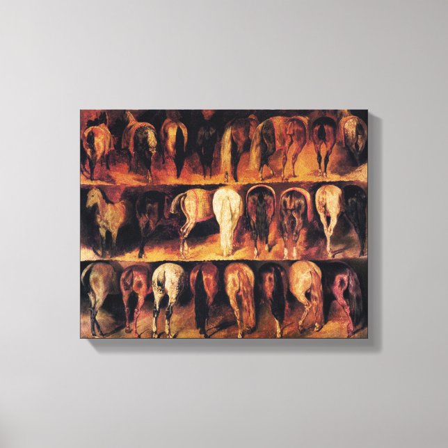 Hästkors bakkvartsparter canvastryck (Framsida)