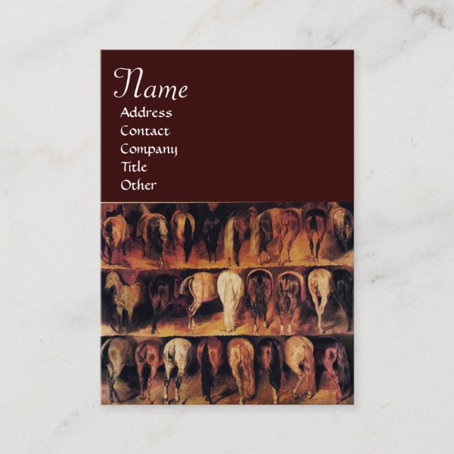 Hästkvartsparter,Brown Visitkort (Framsida)