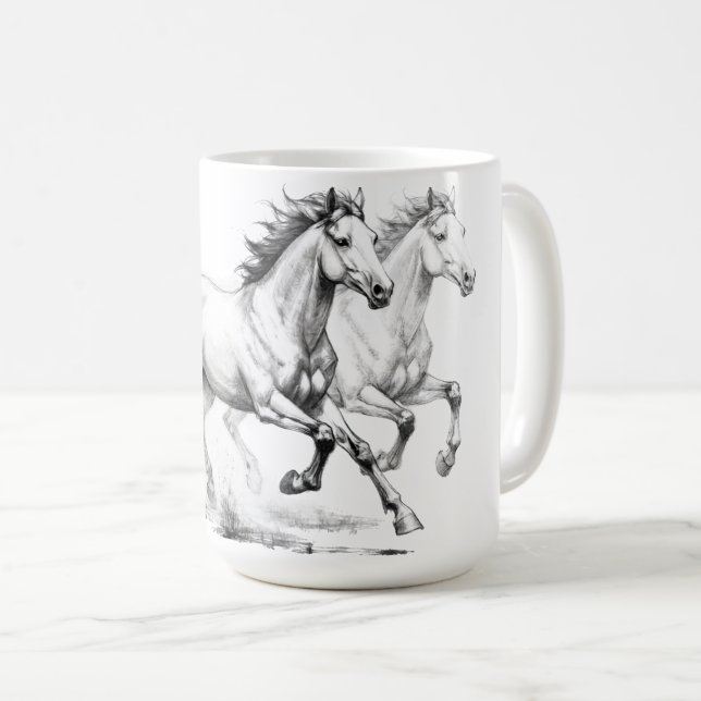 Hästlig Elegans Kaffemugg (Framsida höger)