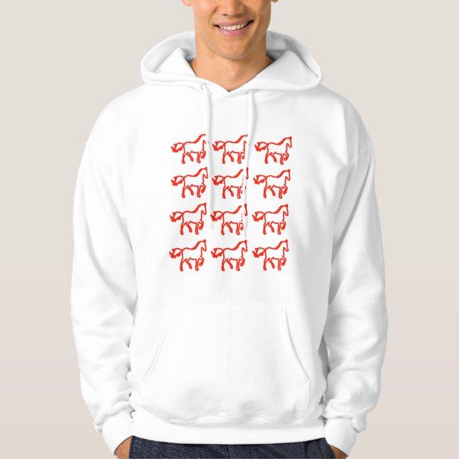 Hästlinjemönstrad sweatshirt – Identitetsförklarin (Framsida)