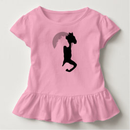 hästlöpar tillsammans flicka t-shirt