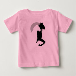 hästlöpar tillsammans flicka t-shirt