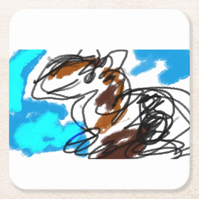 Hästlover Underlägg Papper Kvadrat (Framsidan)