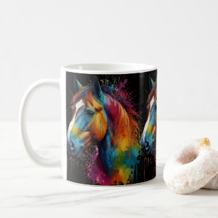 Hästmålad utformning kaffemugg