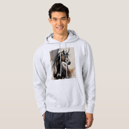Hästmålning Långärmad topp Hoodie